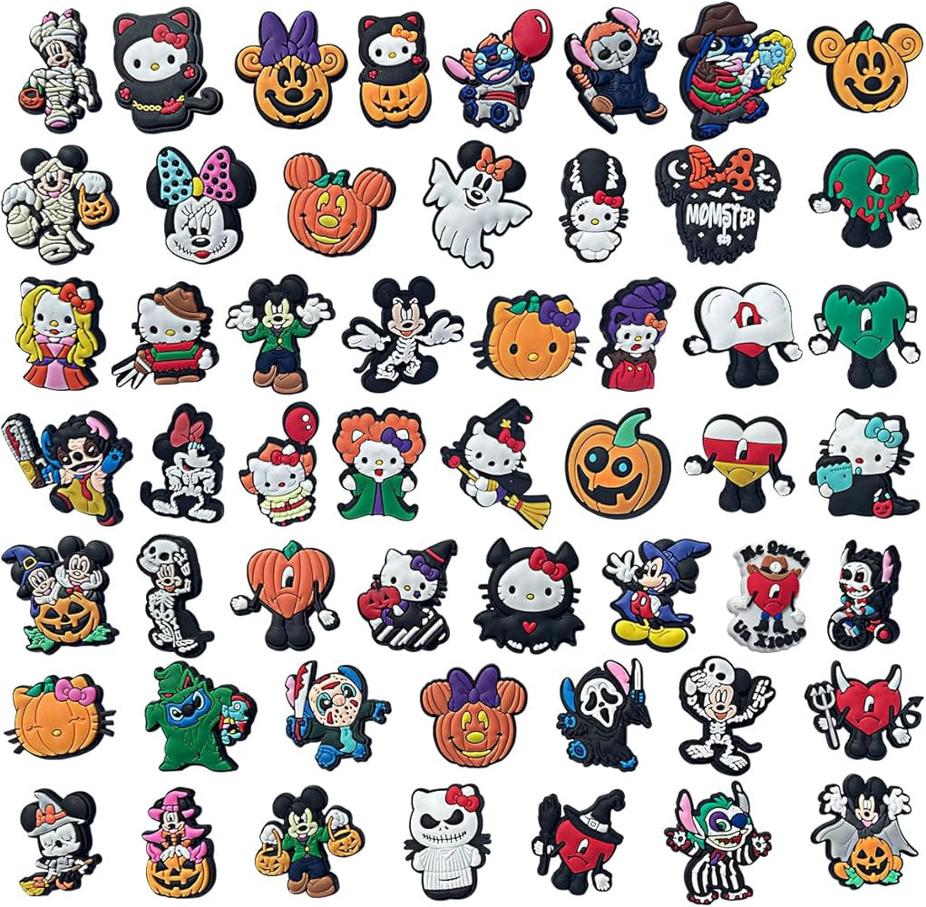 Halloween 53 Pcs Horror Movie Shoe Charms for Shoe Decorations,Cartoon Shoe Charms for Party.DIY ... | Amazon (US)