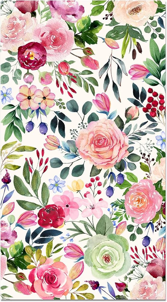 Floral Paper Napkins, 80PCS Watercolor Flower Guest Paper Napkins Disposable, Pink Roses Dinner H... | Amazon (US)