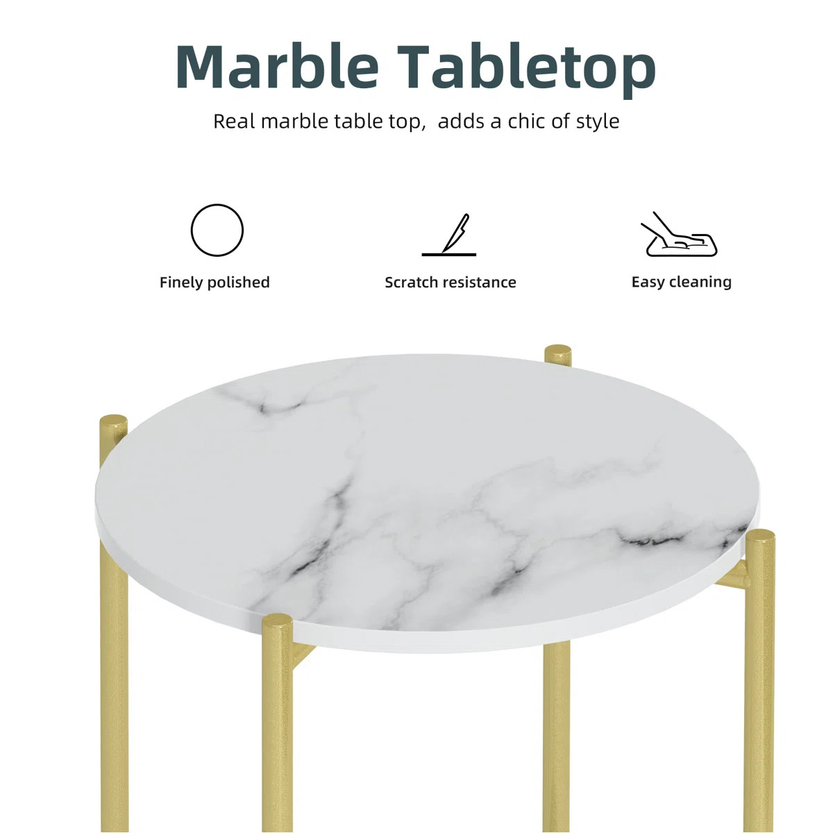 Cassity Stone Top End Table | Wayfair North America