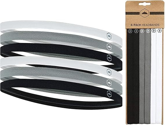 Elastic Thin Sports Headbands - Athletic Non Slip Skinny Headbands for Women Men Boys Girls Kids-... | Amazon (US)