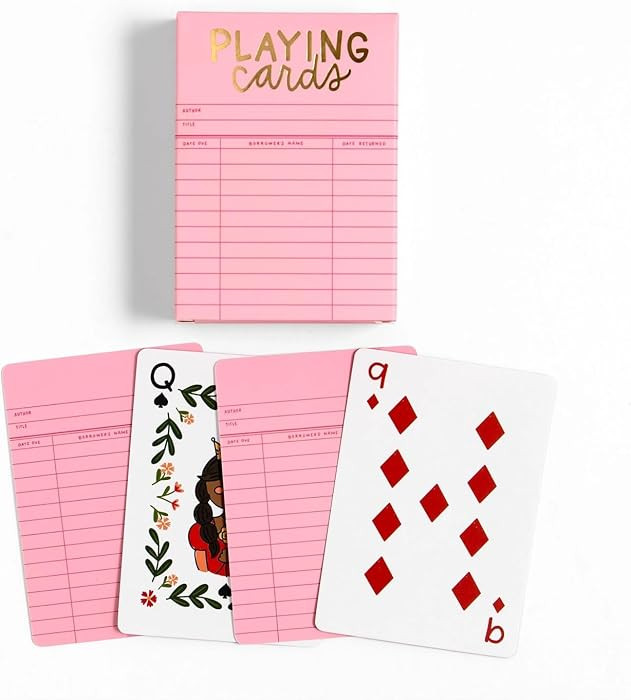 Pippi Post Cute Deck of Cards, Standard 52 Card Deck, Themed Books, Pink | Amazon (US)