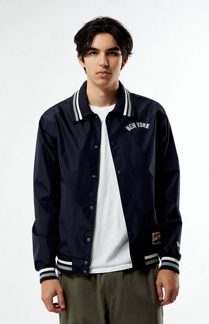 New Era Men's New York Yankees Varsity Jacket in Navy - Size Medium | PacSun
