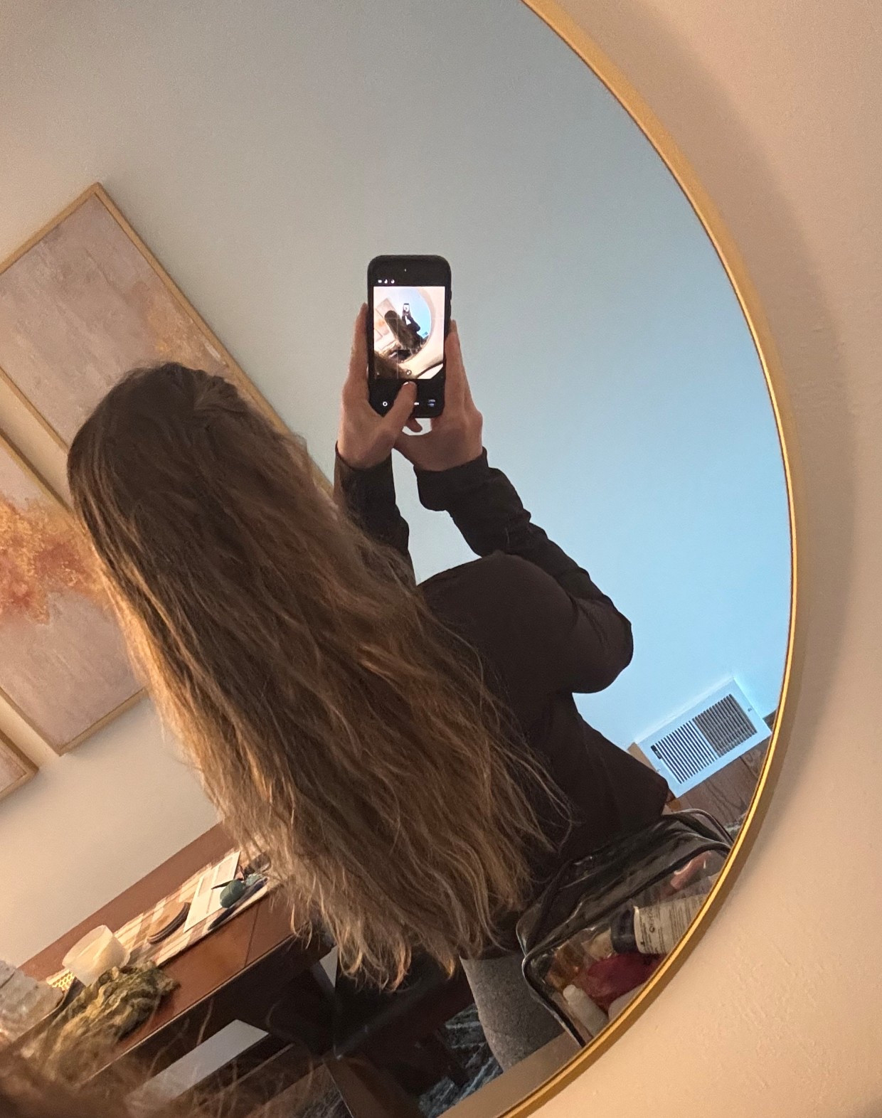 If you have textured wavy hair like I do, a really good mask to use when you just let your hair air dry is the one I have linked. It really kept my hair weighed down vs frizzy and it was super moisturizing! I linked my shampoo combo too!