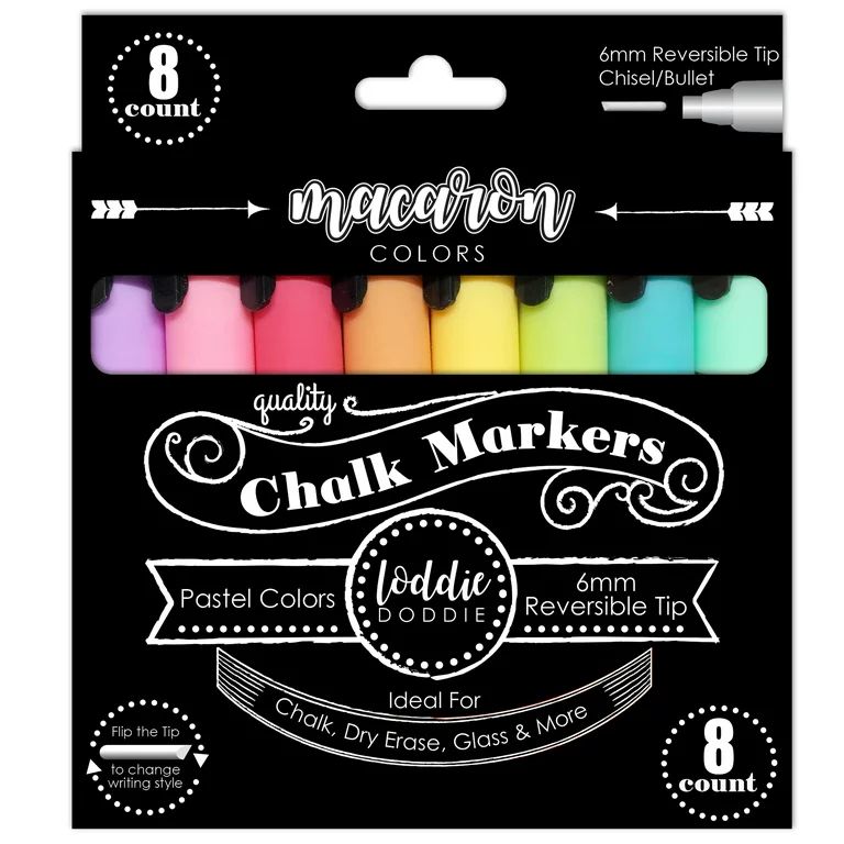 8ct Liquid Chalk Markers- Macaron Pastel Colors by Loddie Doddie | Walmart (US)