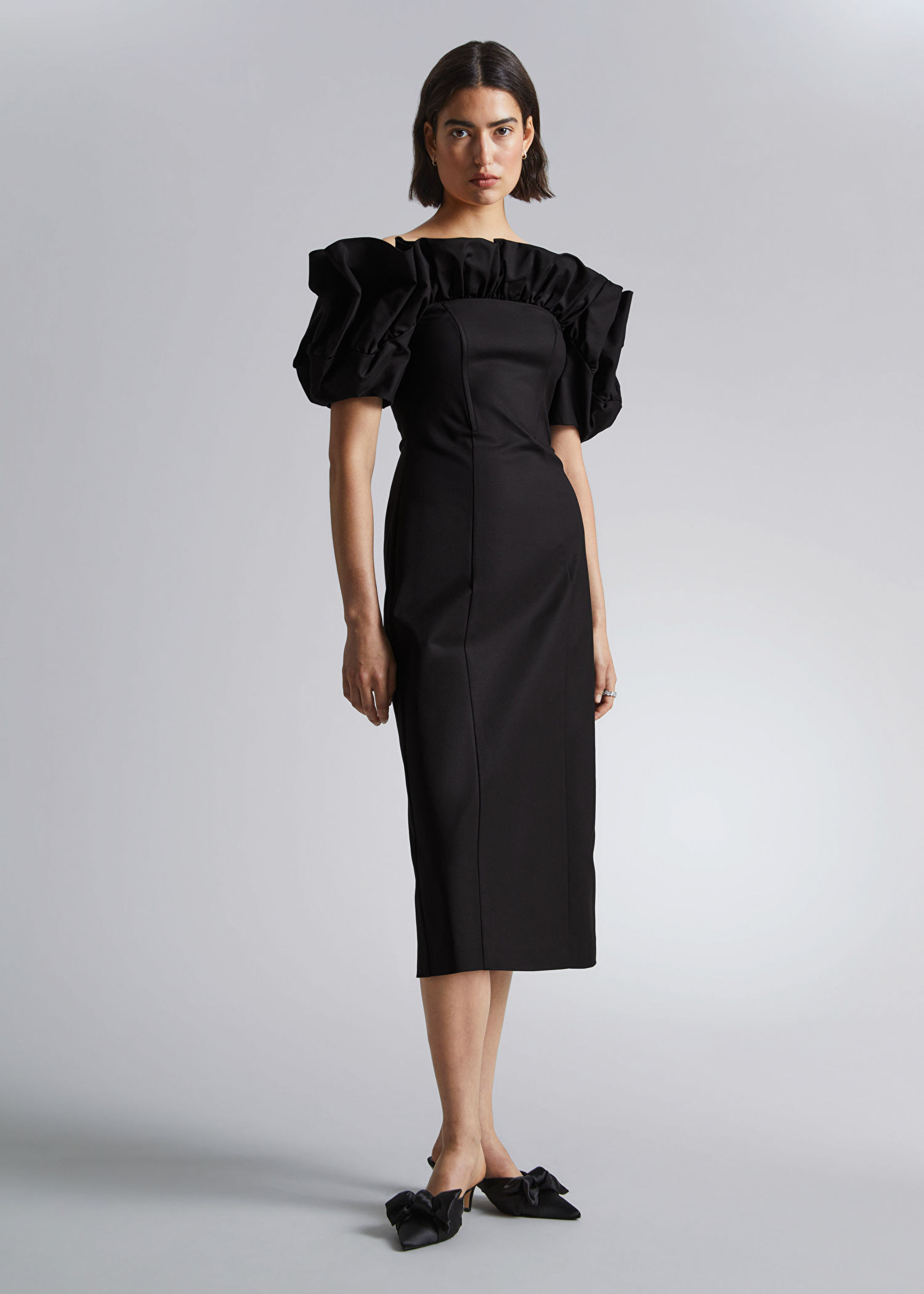 Ruffled Off-Shoulder Midi Dress | & Other Stories (EU + UK)