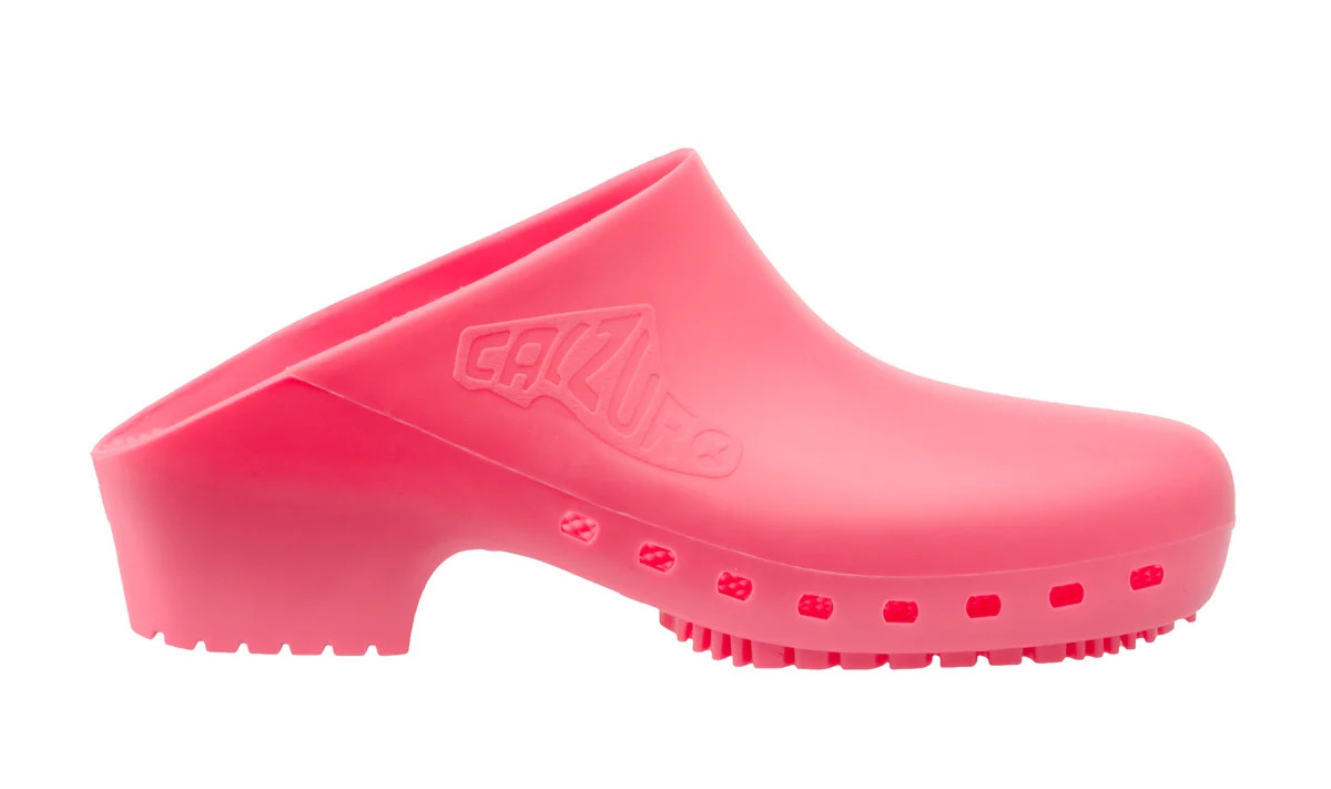 Hot Pink Clogs Without Holes | Classic Slip Resistant Clog | Calzuro | Calzuro