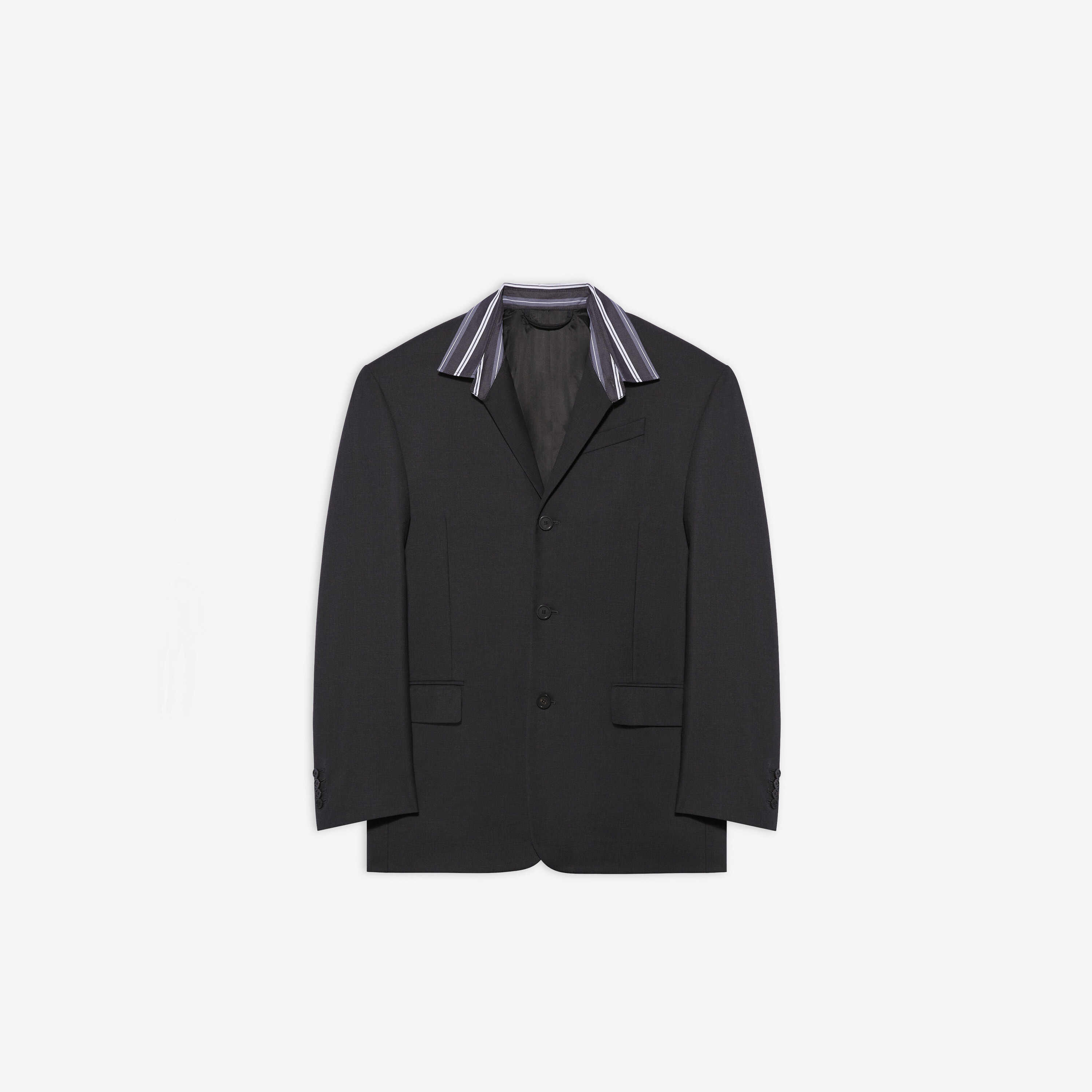 Balenciaga Tailored Shirt Jacket Black - Unisex - L - Organic Wool | Balenciaga