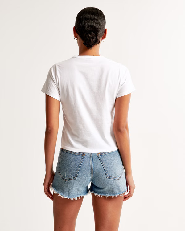 Women's Essential Polished Body-Skimming Tee | Women's | Abercrombie.com | Abercrombie & Fitch (US)