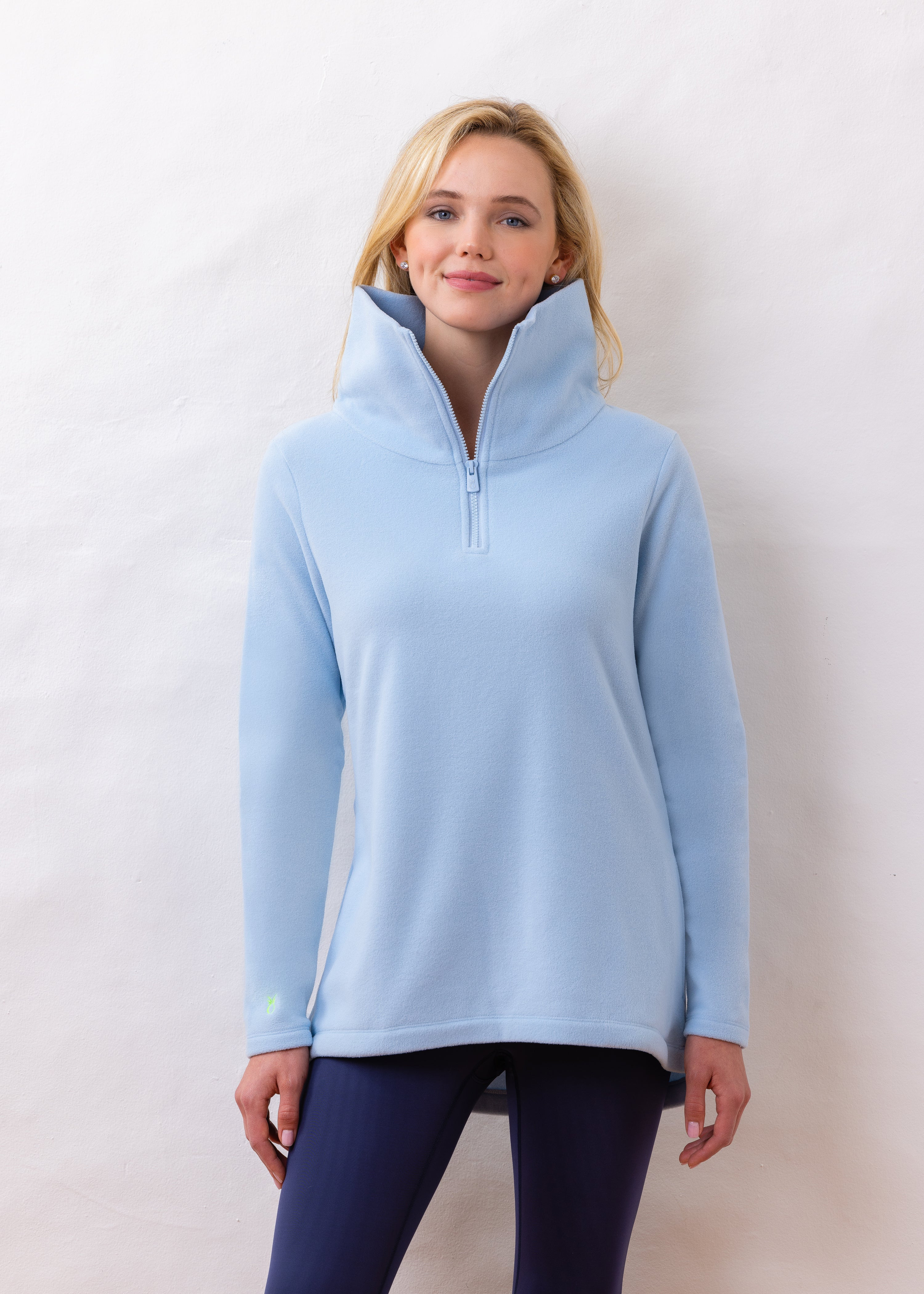 Prospect Pullover in Vello Fleece (Ice Blue) | Dudley Stephens
