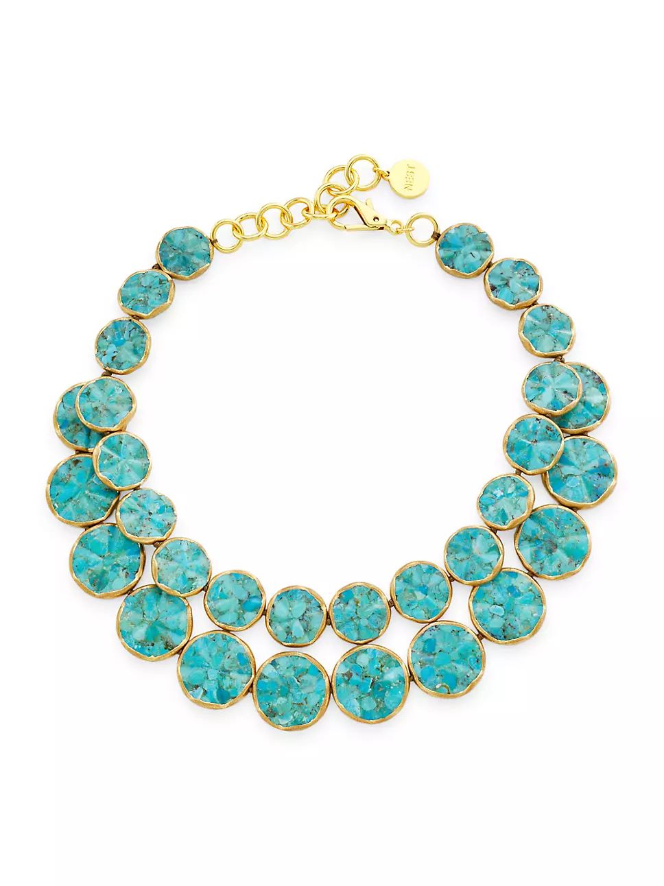 NEST Jewelry 22K Gold-Plated & Turquoise Wavy Statement Necklace | Saks Fifth Avenue