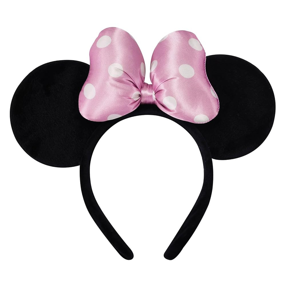 Handmade Mouse Ears Headband for Women and Girls, Polka Dot Bow Minnie Ears Costume Accessories | Amazon (US)