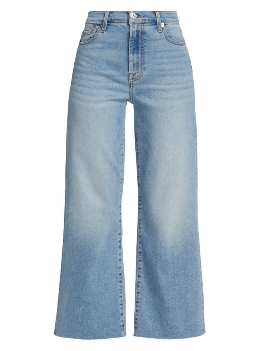 7 For All Mankind Alexa Cropped Wide-Leg Jeans | Saks Fifth Avenue
