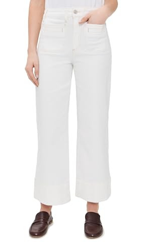 PAIGE Women's Anessa Wide Leg Jeans, Toasted Ecru, 26 | Amazon (US)
