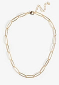 Silver Paper Clip Chain Necklace | Maurices