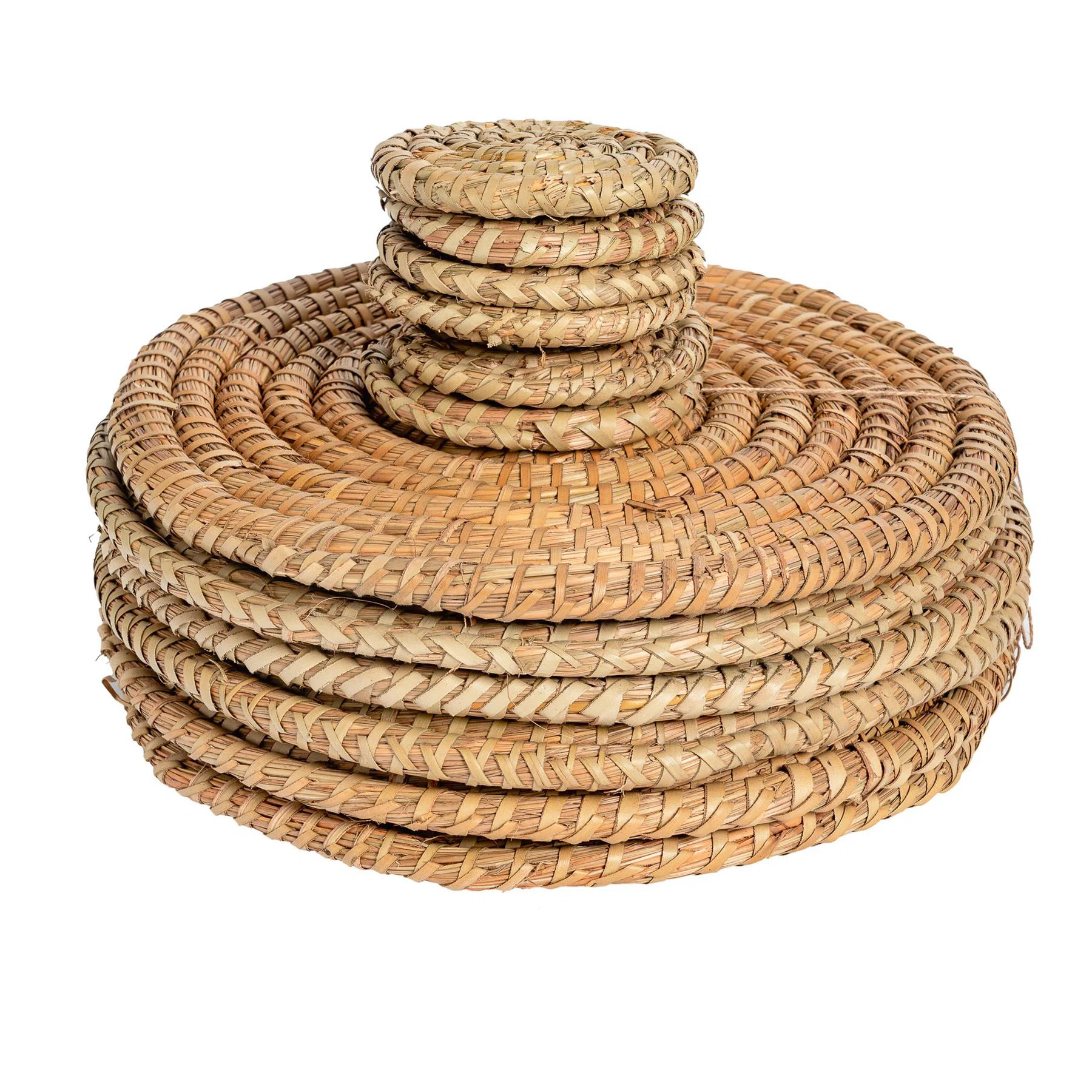 Argon Tableware - Round Woven Palm Leaf Placemats & Coasters (Set of 12) | Wayfair UK