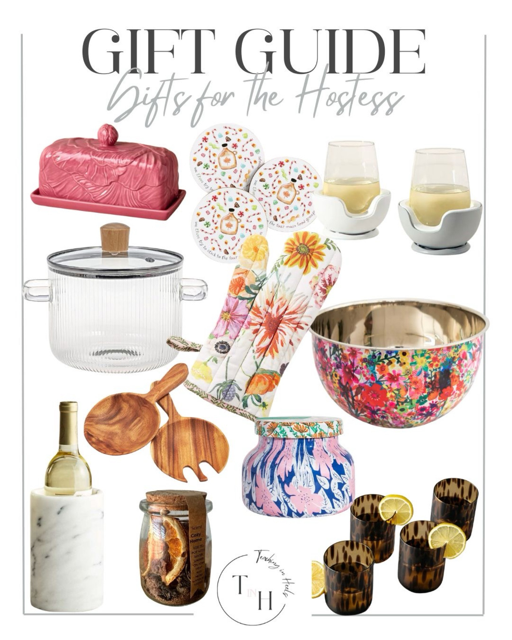 gift guide  holiday gift guide hostess gifts  gifts for the hostess  tortoise cup set  elf coasters  wine cooler  stainless steel mixing bowl  acacia servers  floral oven mit  simmer pot  simmer pot kit  candle  stemless wine chiller  colorful butter dish  


#LTKHoliday #LTKGiftGuide #LTKSeasonal