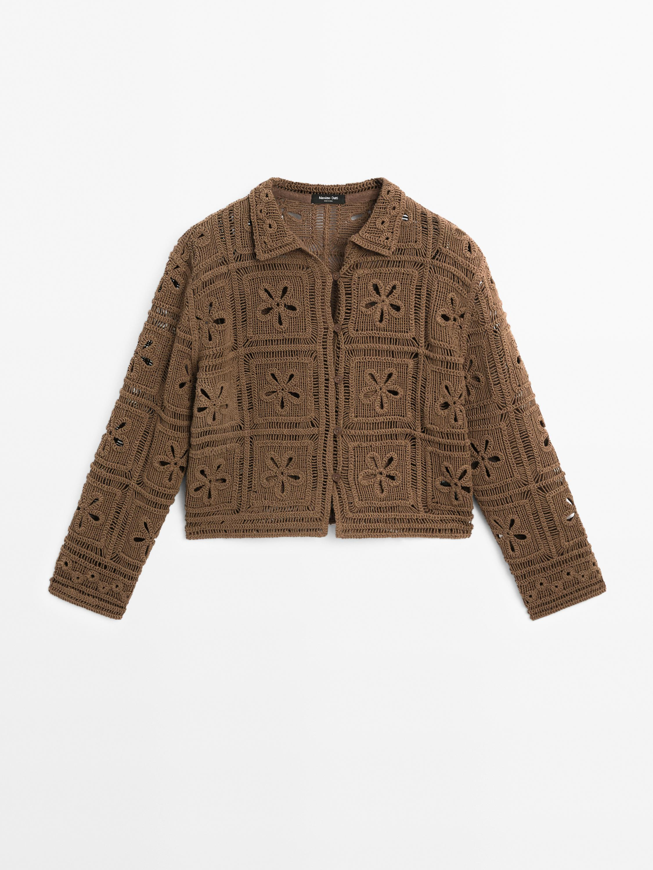 Crochet knitted jacket | Massimo Dutti US