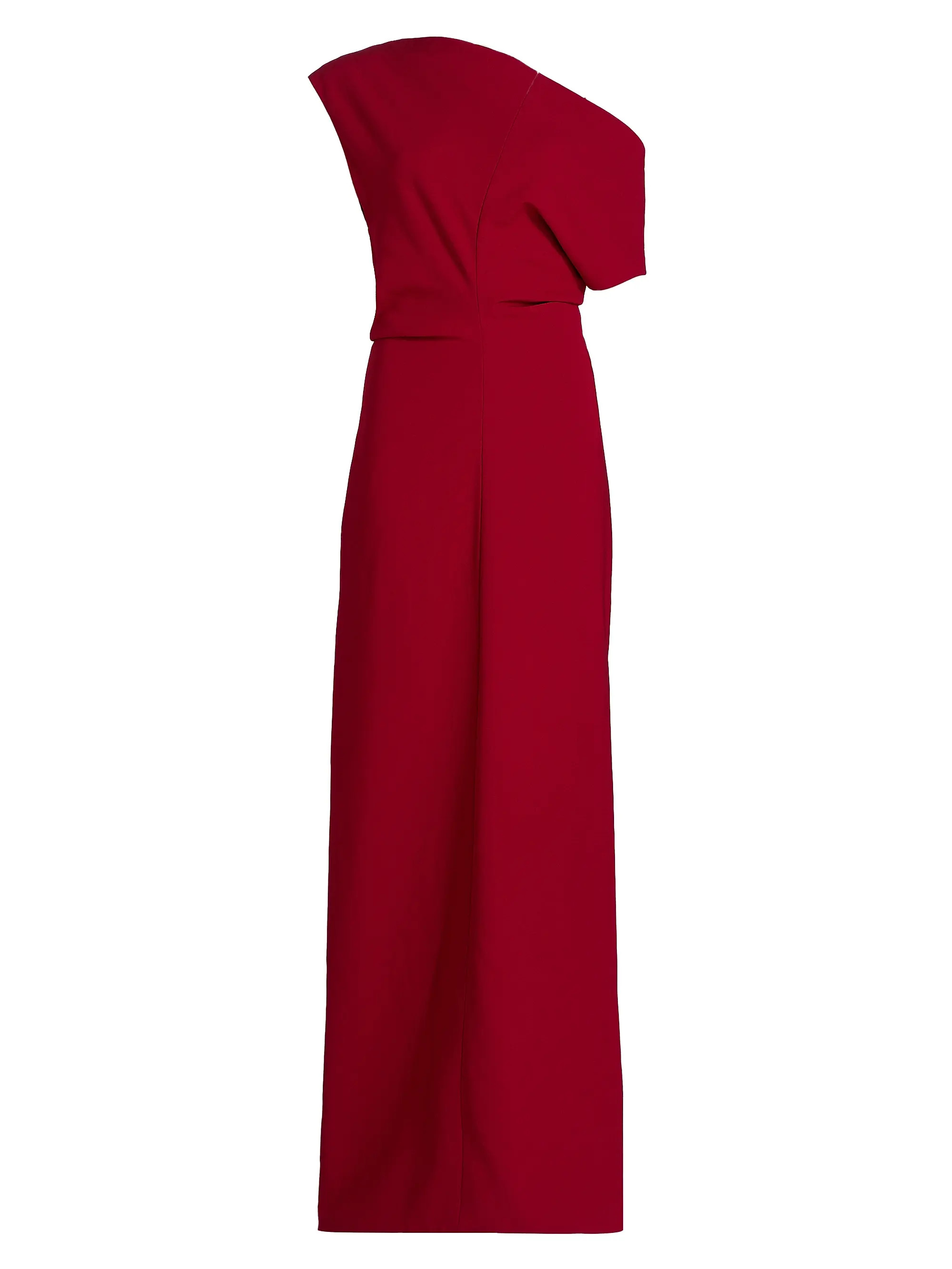 Rosina Asymmetric Double Crepe Column Gown | Saks Fifth Avenue