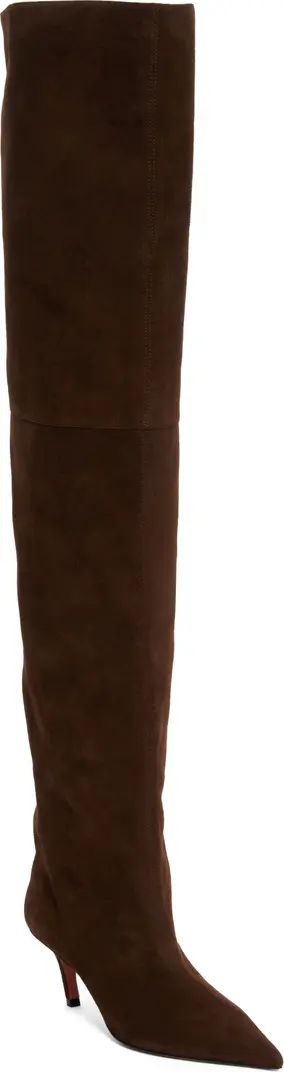 Amina Muaddi Fiona Pointed Toe Thigh High Boot (Women) | Nordstrom | Nordstrom