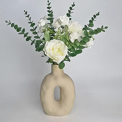 Kendiis Ceramic Vase, Modern Flower Vases for Decor, Minimalist Abstraction Vase for Centerpieces, K | Amazon (US)