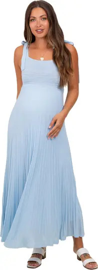 Textured Knit Shoulder Tie Midi Dress | Nordstrom