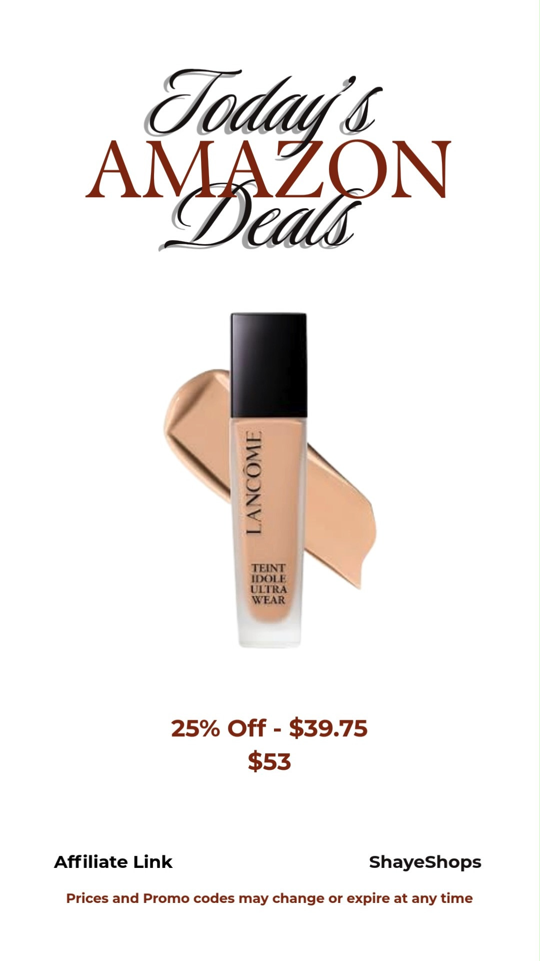 Lancôme Teint Idole Ultra Wear Natural Matte Foundation Makeup, Longwear Foundation Makeup - With Hyaluronic Acid - Medium-Full Coverage - Natural Matte Finish - Waterproof, Hydrating, early prime deal, on sale, amazon beauty finds 

 #LTKSaleAlert #LTKBeauty