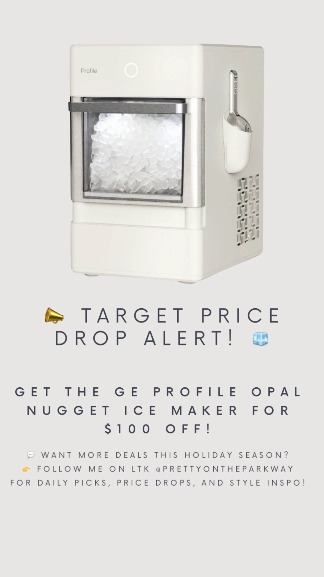 🔥 Target Sale Alert: GE Opal Nugget Ice Maker Deal! 🔥
The GE Profile Opal Nugget Ice Maker is $100 OFF at Target right now! If you love soft, chewable nugget ice at home, this best-selling countertop ice maker is a must-have. 🧊Perfect for drinks, hosting, or adding a little luxury to your kitchen.
Don’t miss this price drop—shop it now before the sale ends!

#LTKHome #LTKGiftGuide #LTKSaleAlert