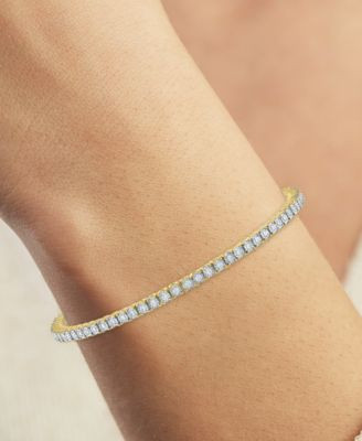 Diamond Tennis Bracelet (1 ct. t.w.) in Sterling Silver, 14k Gold-Plated Sterling Silver or 14k R... | Macy's