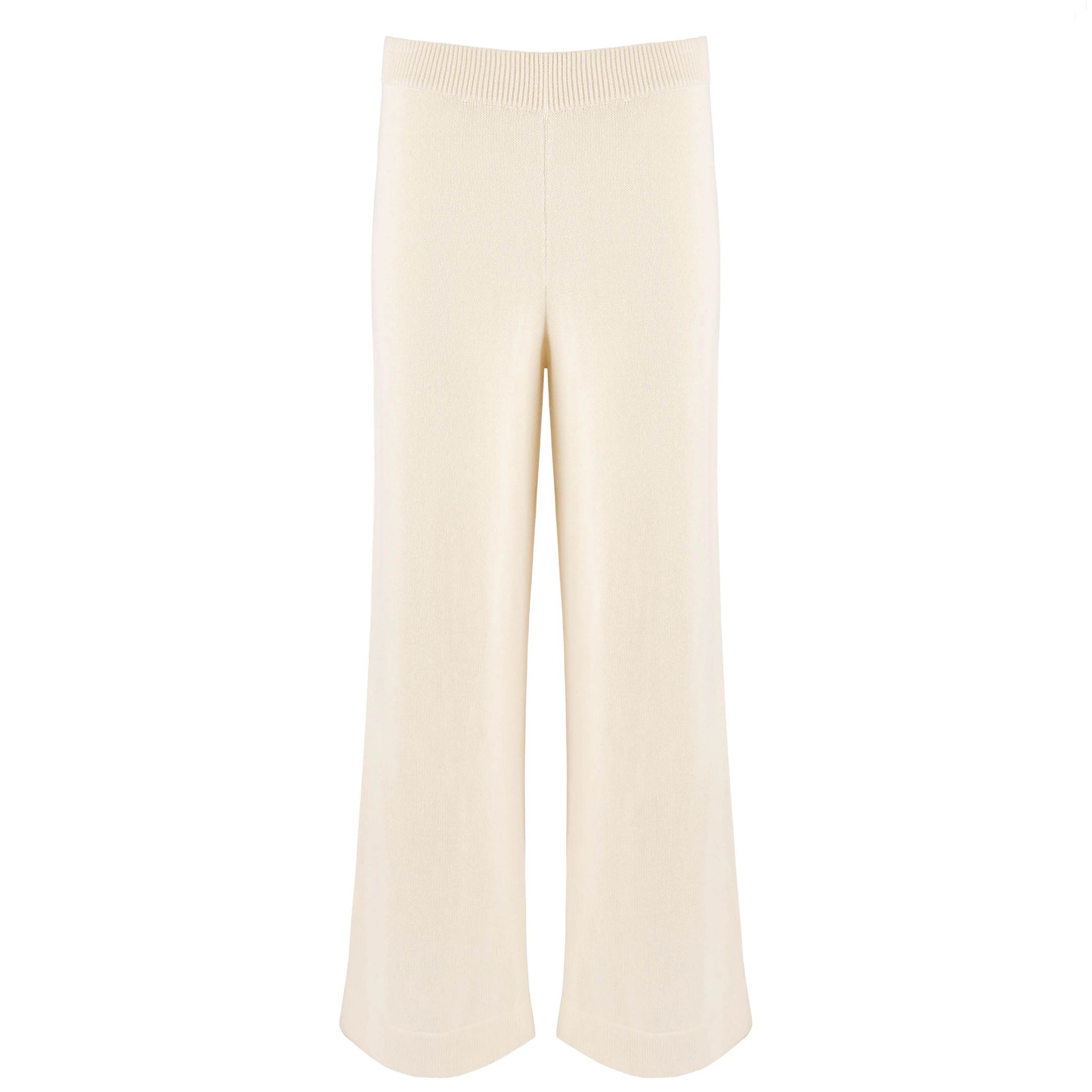 women's cream wide leg knit pant | minnow