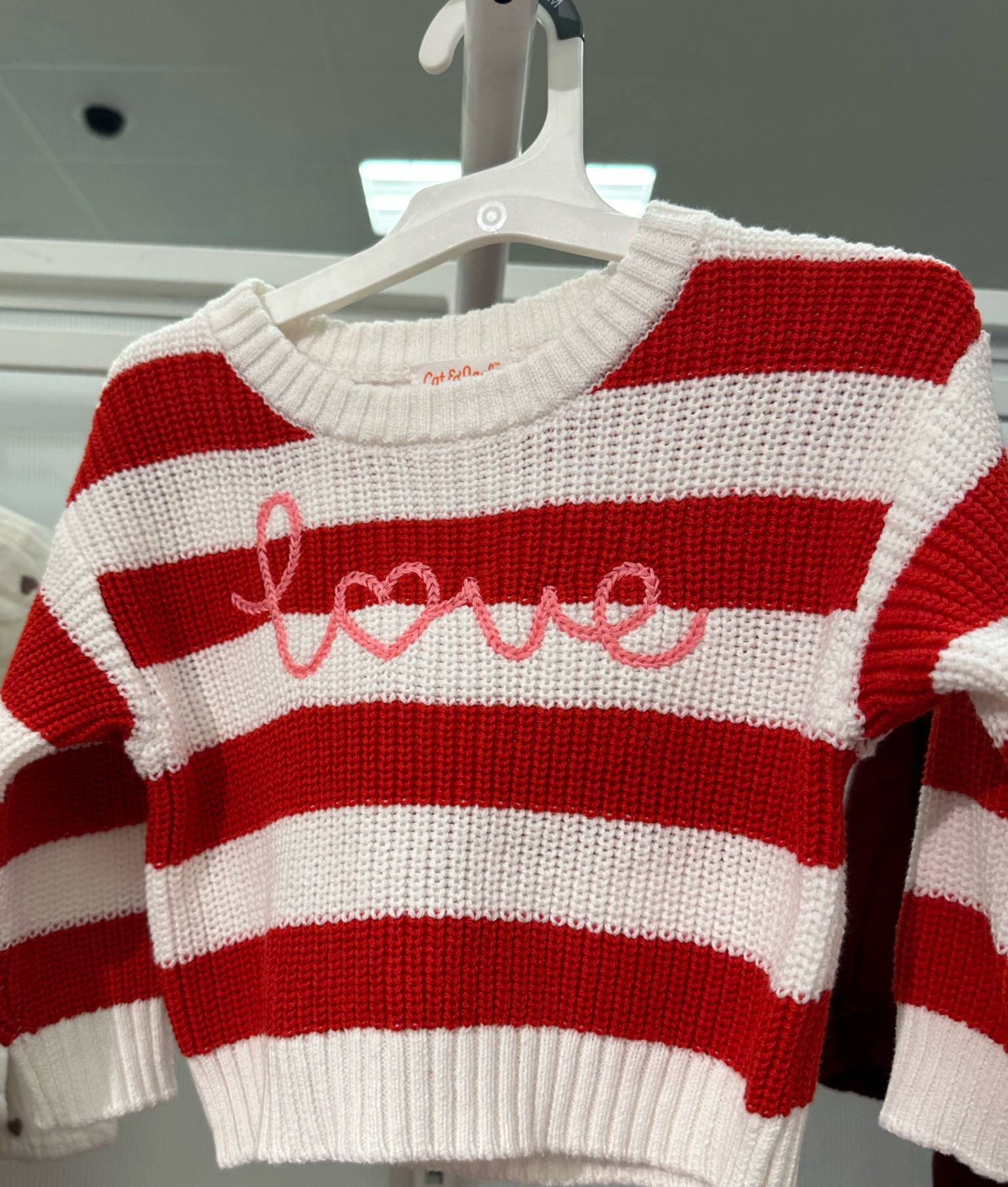 The cutest Valentines Day sweater! 💕 #valentinesday #toddleroutfit #babyoutfit #toddlergirl 