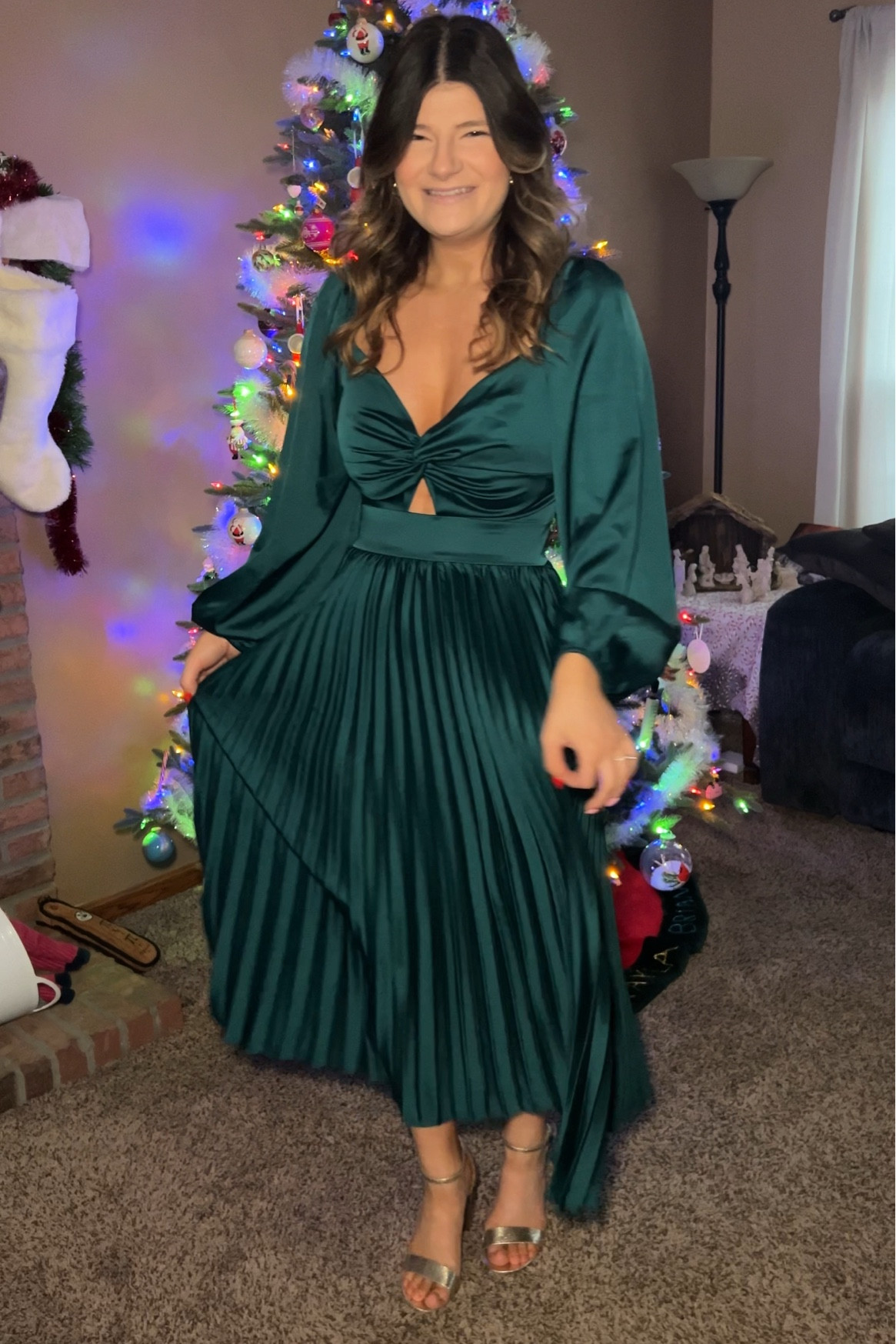 The best quality green satin dress! Wearing a size small! 

#LTKSeasonal #LTKStyleTip #LTKHoliday