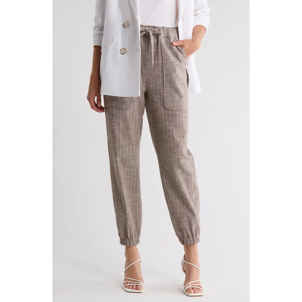 Ramy Brook Emerald Pinstripe Joggers in Sandstone Cotton Stripe at Nordstrom Rack, Size Xx-Small | Nordstrom Rack