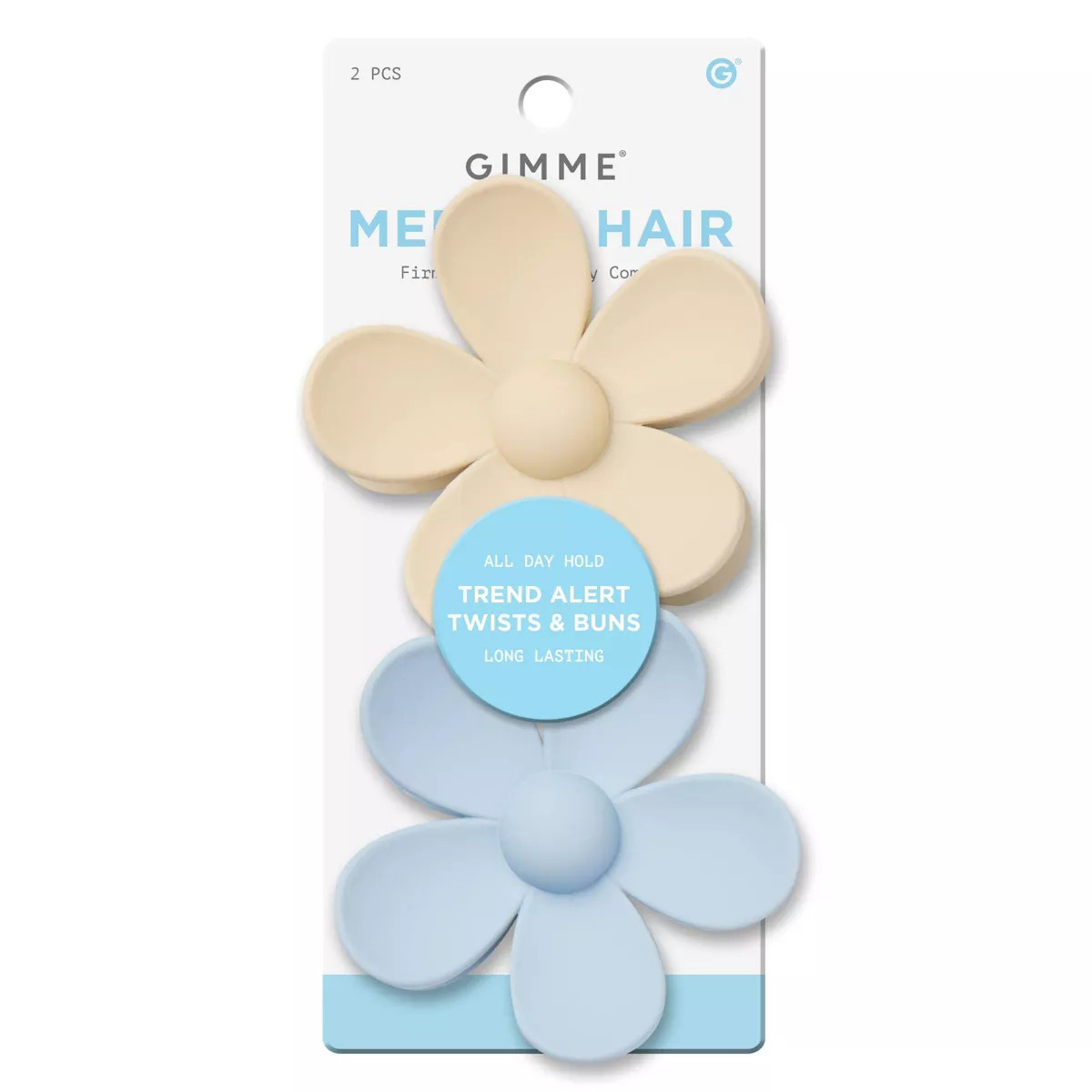 Gimme Beauty Medium Flower Claw Clip - Blue - 2pc | Target