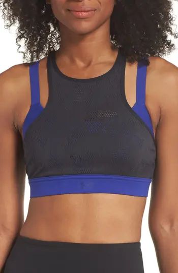 Women's Under Armour Vanic Mid Vent Sports Bra, Size X-Small - Blue | Nordstrom