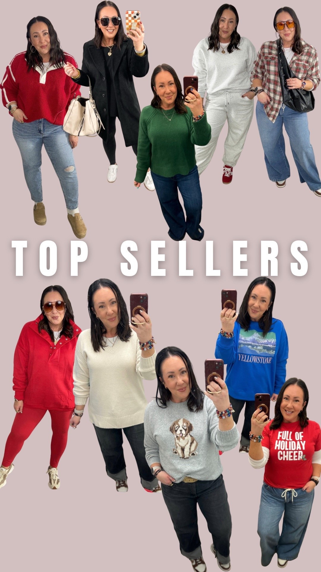 Last week’s top faves! 
0X soft red pullover. Size 16 mom jeans. XL faux wool coat. Large green crewneck sweater. Size 16 wide leg dark wash jeans. XL v neck fleece pullover. Large fleece barrel leg sweatpants. Large men’s flannel. Xl ribbed crewneck top. Large low rise wide leg jeans. 

XL red button henley pullover. XL red leggings. 0X v neck tunic sweater. Size 16 cuffed jeans. Large fashion icon dog sweater. 2X blue Yellowstone sweatshirt. Large holiday tee won backwards. Prefer an xl! Nike dunks run true to size. Sized up a size in the mini genuine suede booties.  
@target @walmart @oldnavy @amazon  

#LTKPlusSize #LTKOver40 #LTKMidsize