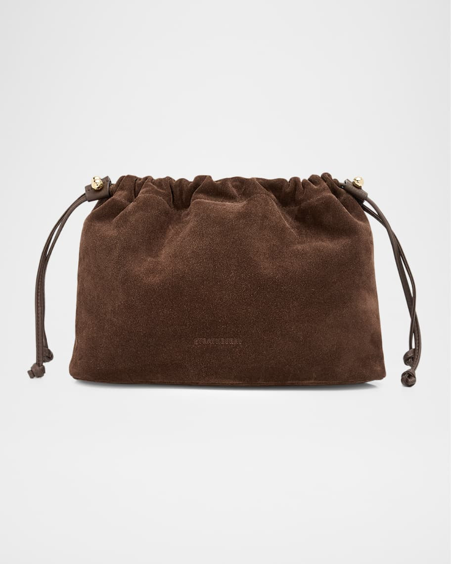 STRATHBERRY Charlotte Midi Suede Drawstring Bag | Neiman Marcus