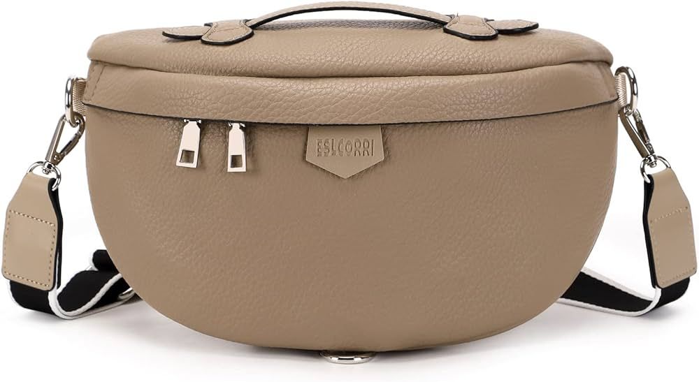 Eslcorri Crossbody Bags for Women - Fashion Sling Purse Shoulder Bag Fanny Pack Leather Causal Ch... | Amazon (US)