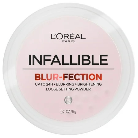 L Oreal Paris Infallible BLUR-FECTION LONGWEAR LOOSE SETTING POWDER Brightening Light Pink 1 kit | Walmart (US)