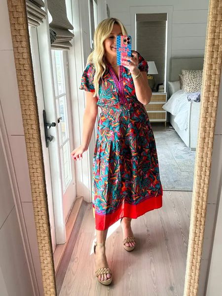 This dress is so cute for spring and summer and the perfect resort wear that you can wear all through the next few months. I am wearing a size small and you can grab this and the wedges for 15% off with code FANCY15

#LTKstyletip #LTKfindsunder100 #LTKSeasonal