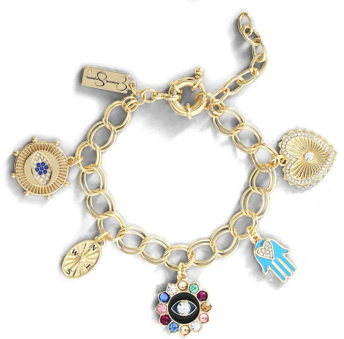 Gold-Tone Evil Eye Bracelet | Nordstrom