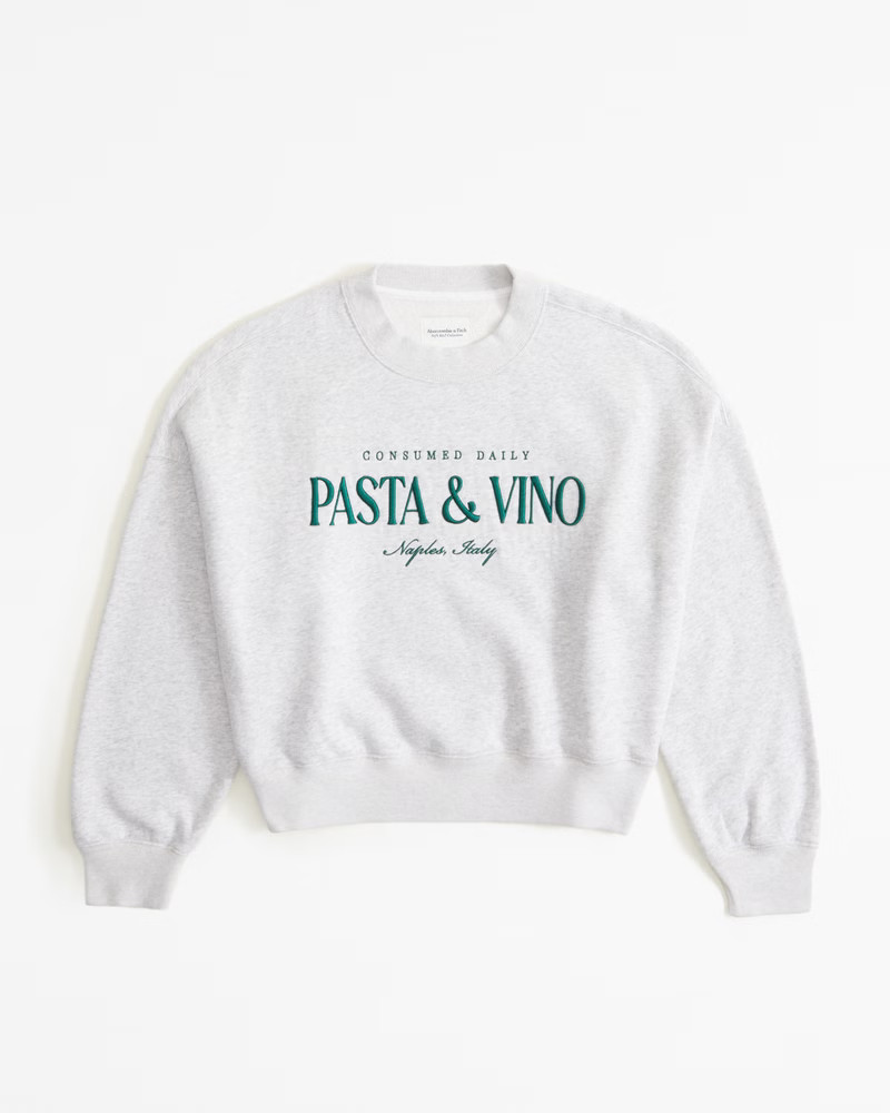 Women's Pasta Graphic Sunday Crew | Women's Tops | Abercrombie.com | Abercrombie & Fitch (US)