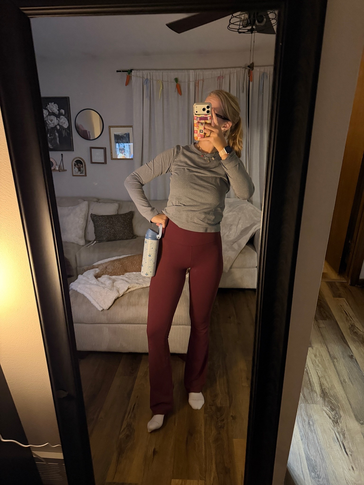 Tuesday’s light cardio & upper body workout fitttt — 02.28.26 🦮🤎💪🏻

4 in @lululemon High-Rise Flare Pants
medium in maroon Old Navy powersoft tank top
medium in grey Old Navy fitted long sleeve tee
small in light blue @Walmart rain jacket
9 in white New Balance running shoes from @DSW 
🧦 white socks are also from @DSW 

Everything is TTS :)

outfit of the day, athleisure wear, athletic outfits, comfy outfits, casual outfits, workout outfits, walking outfit, Lululemon outfits, Lululemon leggings, Lululemon flare leggings, Lululemon finds, Lululemon deals, Lululemon pants, maroon pants, trending outfits, Walmart rain coat, Walmart jackets, blue jackets, Walmart finds, Walmart deals, spring finds, Old Navy finds, Old Navy tops, Old Navy workout outfits, New Balance shoes, white running shoes

#LTKootd #LTKfitnessgoals #LTKActive