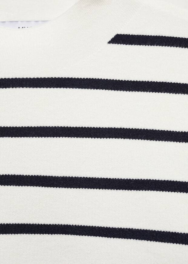 Striped perkins collar sweater | MANGO (UK)