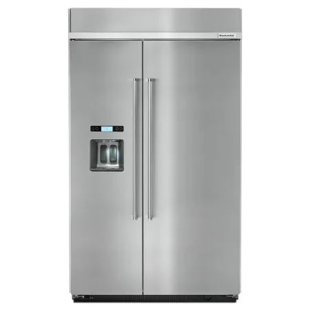 KitchenAid KBSD608ESS Stainless Steel 48 Inch Wide 29.5 Cu. Ft. Energy Star Rated Built-In Side-by-S | Build.com, Inc.