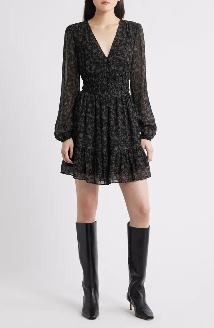 PAIGE Brasserie Long Sleeve Minidress | Nordstrom | Nordstrom
