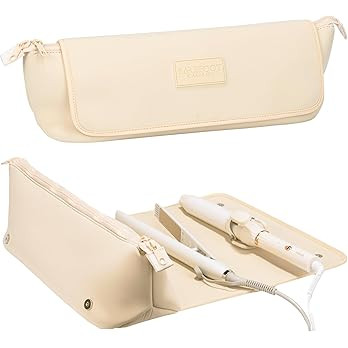 BAREFOOT CARIBOU Hair Tools Travel Bag and Heat Resistant Mat for Flat Irons, Straighteners, Curl... | Amazon (US)