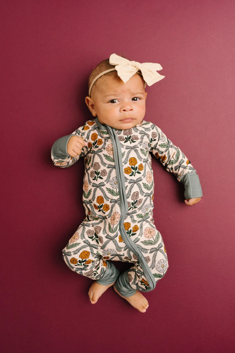 Cottage Bow Bamboo Sleeper | Little One Shop Co