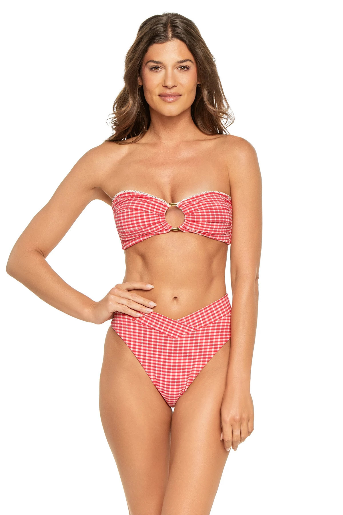 Cannes Gingham Bandeau Bikini Top | Everything But Water