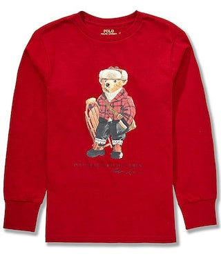 Polo Ralph Lauren Big Boys Long-Sleeve Polo Bear T-Shirt | Dillard's | Dillard's