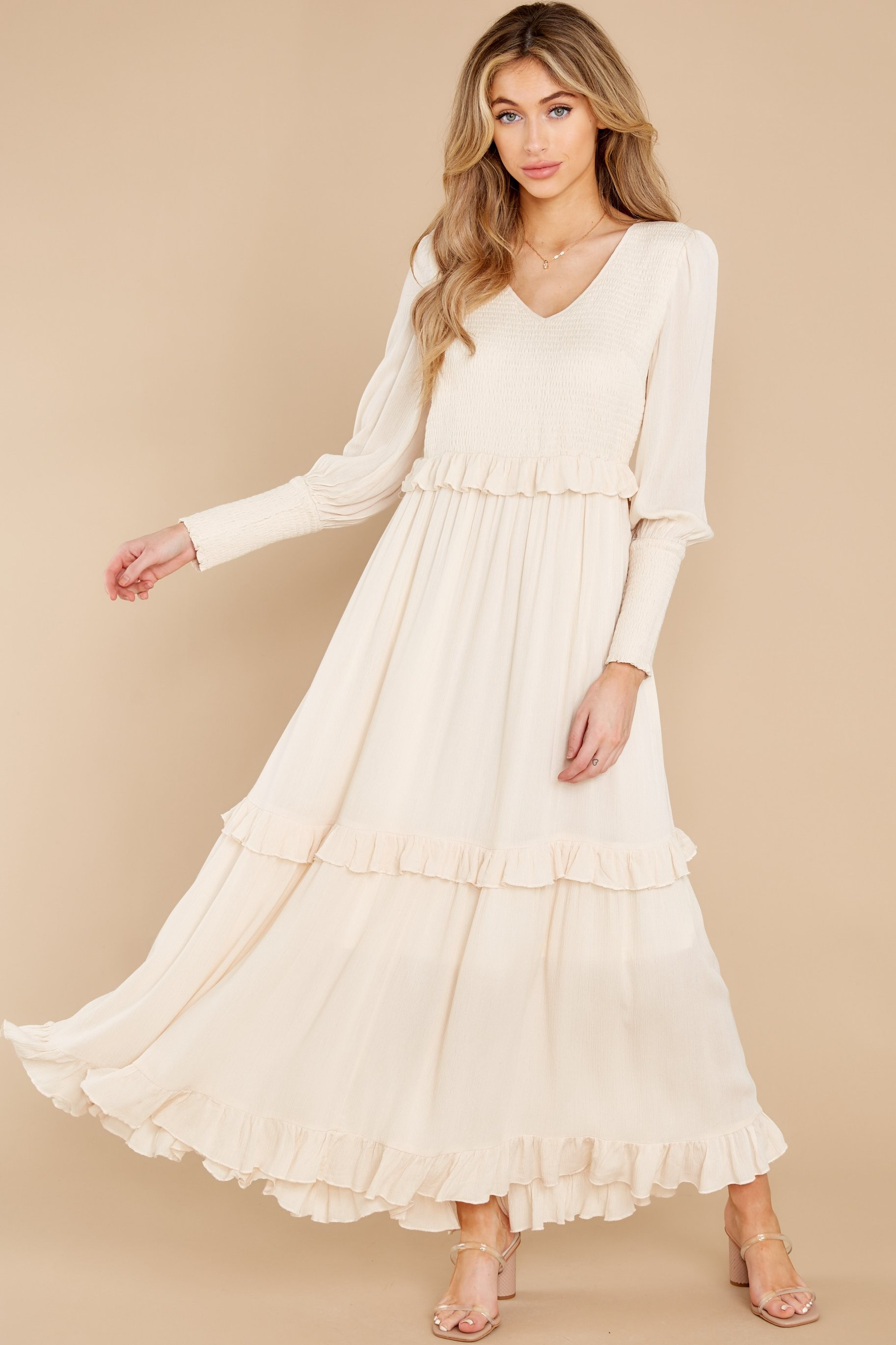 What I Recall Ivory Maxi Dress | Red Dress 